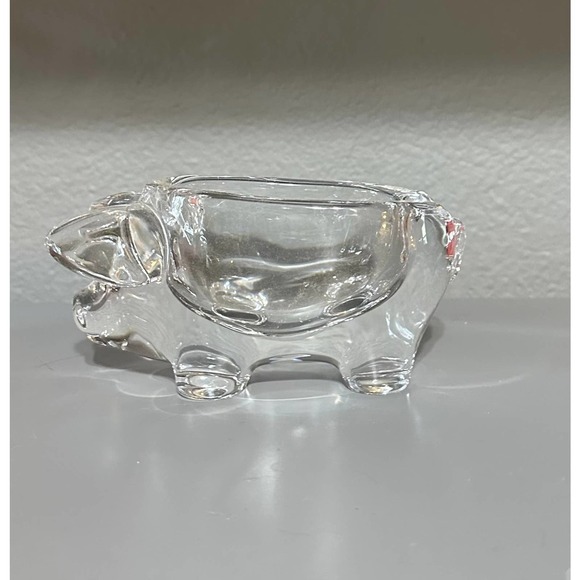 Vintage Vannes Le Chatel crystal glass pig dish - Picture 5 of 8